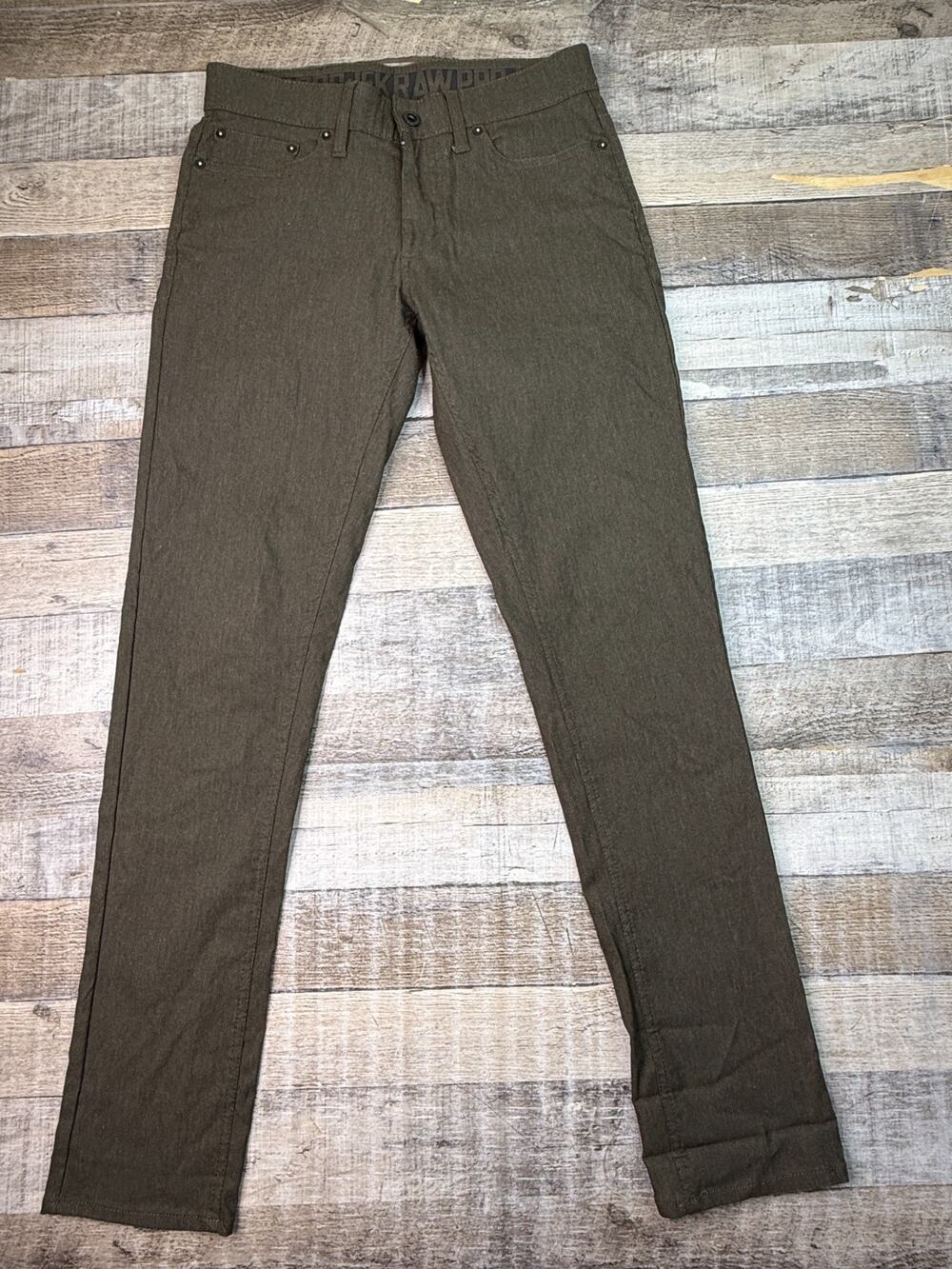 Projek Raw Tech Pants Mens Slim Stretch Size 30x32 Brown Performance Lightweight